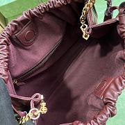 Gucci Deco Medium Tote Bag Dark Red 746210 Size 43x28x8 cm - 3