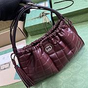 Gucci Deco Medium Tote Bag Dark Red 746210 Size 43x28x8 cm - 5