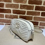 Gucci GG Marmont Matelassé Shoulder Bag 447632 White Size 24x13x7cm - 3
