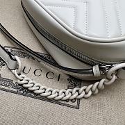 Gucci GG Marmont Matelassé Shoulder Bag 447632 White Size 24x13x7cm - 2