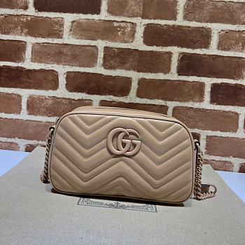 Gucci GG Marmont Matelassé Shoulder Bag 447632 Rose Beige Size 24x13x7cm