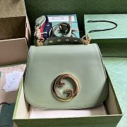 Gucci Blondie Top Handle Bag Light Green 721172 Size 29*22*7cm - 1