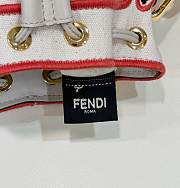 Fendi Mon Tresor Beige Canvas Minibag With Fendi Roma Embroidery Size 12×18×10cm - 2