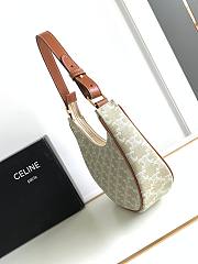 Celine Ava Bag In Triomphe Canvas And Calfskin Grege Size 24.5 X 17 X 9 CM - 5