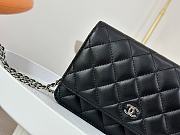 Chanel Classic Wallet On Chain AP0250 Lambskin Black Size 12.3 × 19.2 × 3.5 cm - 4