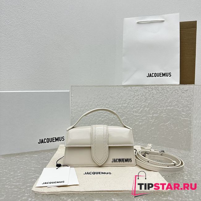 Jacquemus Le Bambino Le Chouchou Small Flap Bag Off White | Silver Size 17.5x9 cm - 1