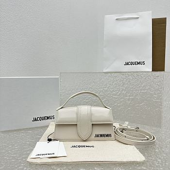 Jacquemus Le Bambino Le Chouchou Small Flap Bag Off White | Silver Size 17.5x9 cm