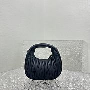 Miumiu Wander Matelassé Nappa Leather Hobo Mini-bag Black Size 14x17.5x5.5 cm - 2