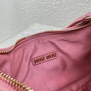 Miumiu Wander Matelassé Nappa Leather Mini Hobo Bag Pink Size 20x17x6 cm - 2