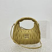 Miumiu Wander Matelassé Nappa Leather Mini Hobo Bag Pineapple Size 20x17x6 cm - 4