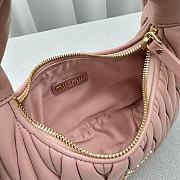 Miumiu Wander Matelassé Nappa Leather Mini Hobo Bag Light Pink Size 20x17x6 cm - 3