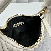 Miumiu Wander Matelassé Nappa Leather Mini Hobo Bag White Size 20x17x6 cm - 5