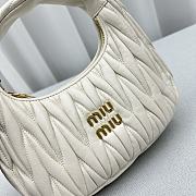 Miumiu Wander Matelassé Nappa Leather Mini Hobo Bag White Size 20x17x6 cm - 2