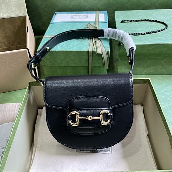 Gucci Horsenbit 1955 Mini Rounded Bag Black Size 18.5 x 17x 7.5 cm