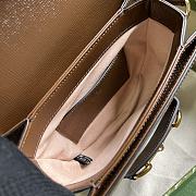 Gucci Horsenbit 1955 Mini Rounded Bag Beige And Ebony GG Size 18.5 x 17x 7.5 cm - 3