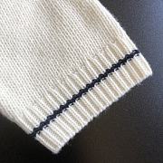 'Christian Dior' Short-Sleeved Sweater Ecru Cashmere and Wool Knit - 2