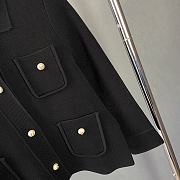 Dior Cropped Jacket Black Technical Virgin Wool Knit - 3