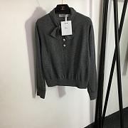 Dior Tied Collar Sweater Gray / Black - 3