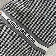 Dior Short Flared Dress Gray and Black Check'n'Dior Knit - 4
