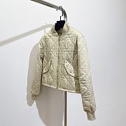 Dior Macrocannage Bomber Jacket Beige Quilted Technical Cotton Taffeta - 1