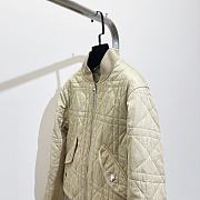 Dior Macrocannage Bomber Jacket Beige Quilted Technical Cotton Taffeta - 5