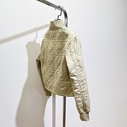 Dior Macrocannage Bomber Jacket Beige Quilted Technical Cotton Taffeta - 4