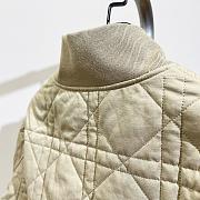 Dior Macrocannage Bomber Jacket Beige Quilted Technical Cotton Taffeta - 2