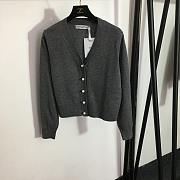 Dior Twin-Set Cashmere Knit Gray/Black - 4