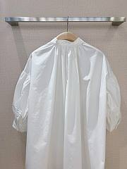 Dior Three-Quarter Sleeve White Cotton Poplin - 2