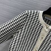 Dior Twin-Set Black and White Houndstooth Technical Cotton Knit - 4