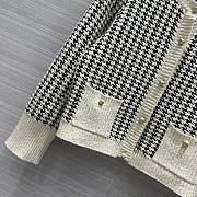 Dior Twin-Set Black and White Houndstooth Technical Cotton Knit - 2
