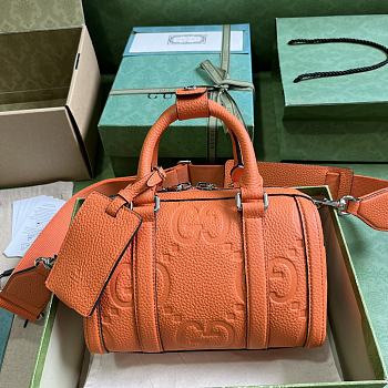 Gucci Jumbo GG Mini Duffle Bag Orange 725292 Size 22x15x12.5 cm