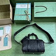 Gucci GG Embossed Mini Duffle Bag 725292 Black Size 22x15x12.5 cm - 5