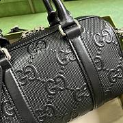 Gucci GG Embossed Mini Duffle Bag 725292 Black Size 22x15x12.5 cm - 2