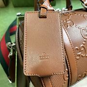 Gucci GG Embossed Mini Duffle Bag 725292 Brown Size 22x15x12.5 cm - 5