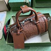 Gucci GG Embossed Mini Duffle Bag 725292 Brown Size 22x15x12.5 cm - 2