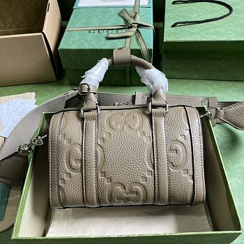 Gucci Jumbo GG Mini Duffle Bag Taupe 725292 Size 22x15x12.5 cm