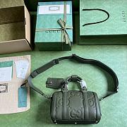 Gucci Jumbo GG Mini Duffle Bag Dark Green 725292 Size 22x15x12.5 cm - 4