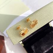 Van Cleef & Arpels Vintage Alhambra Tiger Eye Earrings - 5