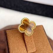 Van Cleef & Arpels Vintage Alhambra Tiger Eye Earrings - 4