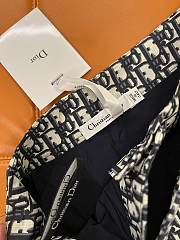Dior Skort Blue and Ecru Technical Taffeta Jacquard with Dior Oblique Motif - 5