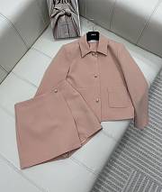 Dior Cropped Jacket Pink Wool and Silk - 3