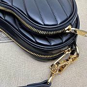 Gucci Interlocking G Mini Heart Shoulder Bag ‎751628 Black Size 20*17.5*6.5cm - 2