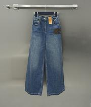 Louis Vuitton Stonewashed Monogram Patch Boot-Cut Jeans - 1