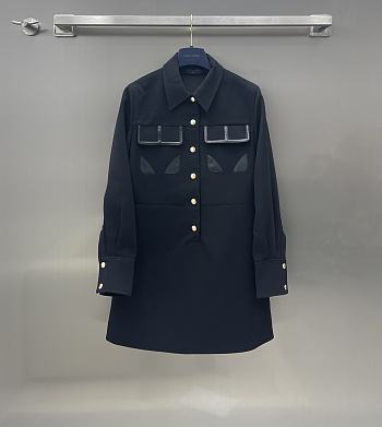 Louis Vuitton Technical Gabardine Shirt Dress