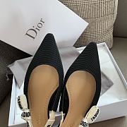 J'Adior Slingback Flat Black Technical Fabric - 4