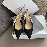 J'Adior Slingback Flat Black Technical Fabric - 3