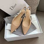 J'Adior Slingback Flat Nude Technical Fabric - 1