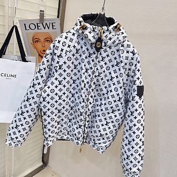 Louis Vuitton Reversible Pinstripe Nylon Hooded Jacket