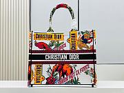 Large Dior Book White Multicolor Indian Animals Embroidery Size 42 x 35 x 18.5 cm - 1